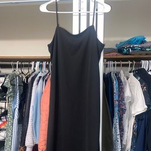 Cute Little Black Dress with Slit at the Leg